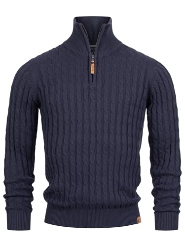 Indicode Herren INHector Strickpullover mit Stehkragen und Reißverschluss | Herren-Pulli Pullover Dark Navy L Indicode Herren INHector Strickpullover mit Stehkragen und Reißverschluss | Herren-Pulli Pullover Dark Navy L von Indicode