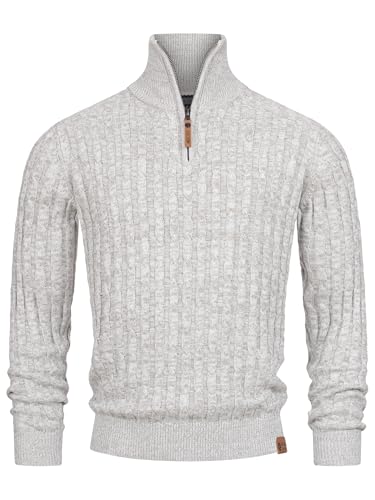 Indicode Herren INHector Strickpullover mit Stehkragen und Reißverschluss | Herren-Pulli Pullover Offwhite XXL Indicode Herren INHector Strickpullover mit Stehkragen und Reißverschluss | Herren-Pulli Pullover Offwhite XXL von Indicode