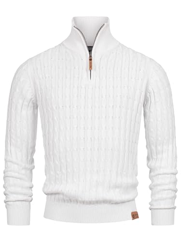 Indicode Herren INHector Strickpullover mit Stehkragen und Reißverschluss | Herren-Pulli Pullover Optical White XXL Indicode Herren INHector Strickpullover mit Stehkragen und Reißverschluss | Herren-Pulli Pullover Optical White XXL von Indicode