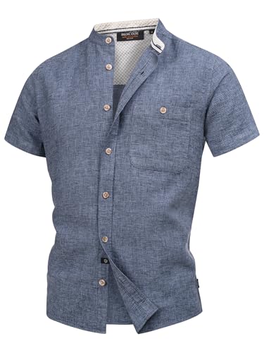 Indicode Herren INHelmer Kurzarm-Hemd mit Stehkragen | Herrenhemd Männerhemd Navy, M Indicode Herren INHelmer Kurzarm-Hemd mit Stehkragen | Herrenhemd Männerhemd Navy, M von Indicode