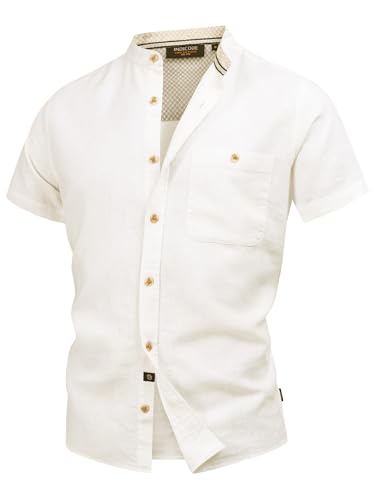 Indicode Herren INHelmer Kurzarm-Hemd mit Stehkragen | Herrenhemd Männerhemd Offwhite XXL Indicode Herren INHelmer Kurzarm-Hemd mit Stehkragen | Herrenhemd Männerhemd Offwhite XXL von Indicode