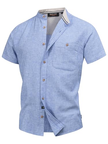 Indicode Herren INHelmer Kurzarm-Hemd mit Stehkragen | Herrenhemd Männerhemd Palace Blue XL Indicode Herren INHelmer Kurzarm-Hemd mit Stehkragen | Herrenhemd Männerhemd Palace Blue XL von Indicode