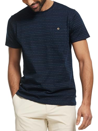 Indicode Herren INHelmuth T-Shirt mit Rundhals-Ausschnitt | Herrenshirt Sommershirt für Männer Navy L von Indicode