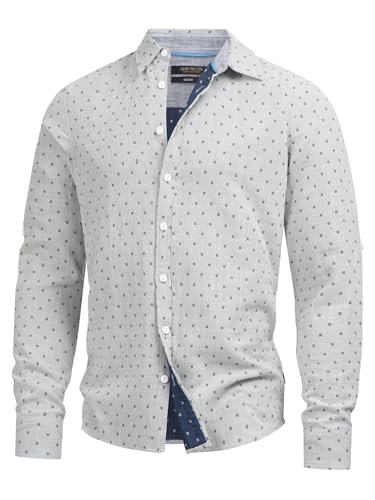 Indicode Herren INJoffrey Hemd Gemustert aus 100% Baumwolle | Herrenhemd für Männer Offwhite XXL Indicode Herren INJoffrey Hemd Gemustert aus 100% Baumwolle | Herrenhemd für Männer Offwhite XXL von Indicode