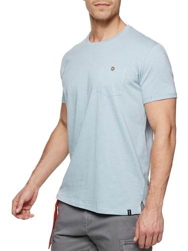 Indicode Herren INJon T-Shirt mit Brusttasche aus 100% Baumwolle | Herrenshirt Sommershirt Männer Ether, XXL von Indicode