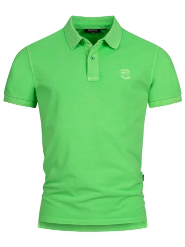 Indicode Herren INJorah Poloshirt aus 100% Baumwolle | Herrenpoloshirt Polokragen Baumwollshirt Neon Green, XXL von Indicode