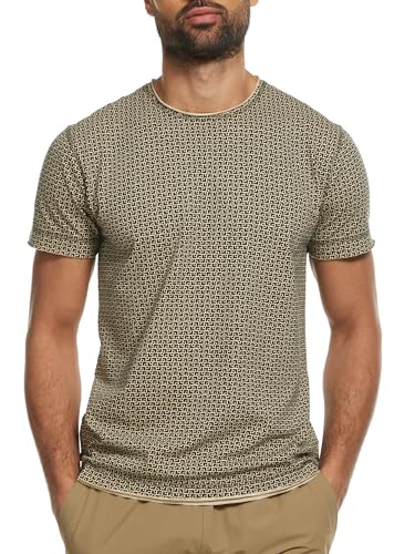 Indicode Herren INJude Retro T-Shirt mit Rundhals-Ausschnitt | Herrenshirt Sommershirt Army XXL von Indicode