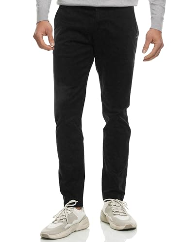 Indicode Herren INKellen Chinohose mit 4 Taschen | Stretch Hose Herrenhose für Männer Black, L von Indicode