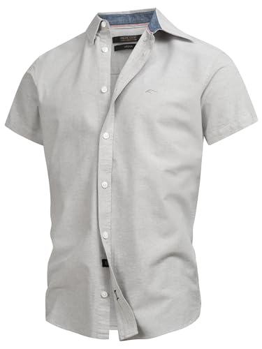 Indicode Herren INKenner Kurzarm-Hemd aus 100% Baumwolle | Herrenhemd Männerhemd Lt Grey XXL Indicode Herren INKenner Kurzarm-Hemd aus 100% Baumwolle | Herrenhemd Männerhemd Lt Grey XXL von Indicode