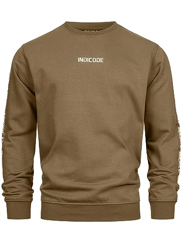 Indicode Herren INKorbin Sweatshirt mit RIPP-Bündchen und Rundhals-Ausschnitt | Sweater aus Baumwoll-Mix Capers, XL von Indicode