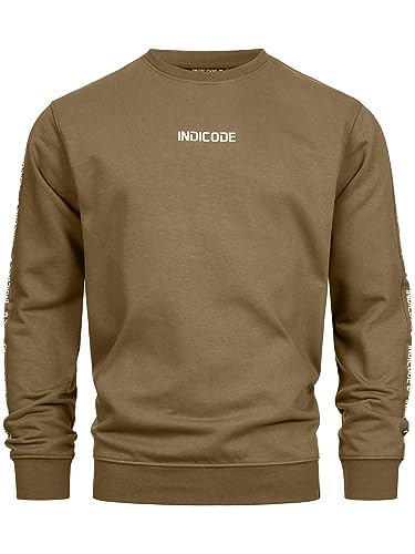 Indicode Herren INKorbin Sweatshirt mit Rundhals-Ausschnitt | Herren Sweater aus Baumwoll-Mix Capers M von Indicode