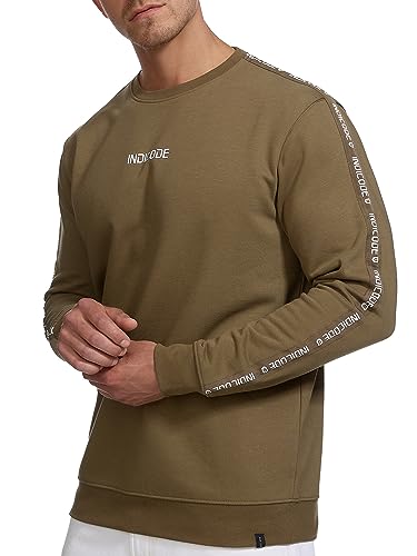 Indicode Herren INKorbin Sweatshirt mit Rundhals-Ausschnitt | Herren Sweater aus Baumwoll-Mix Capers XXL von Indicode