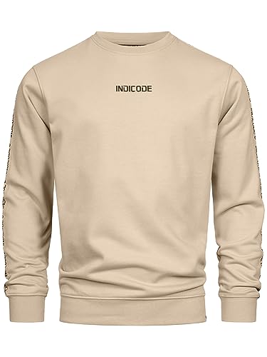 Indicode Herren INKorbin Sweatshirt mit RIPP-Bündchen und Rundhals-Ausschnitt | Sweater aus Baumwoll-Mix Irish Cream, L von Indicode