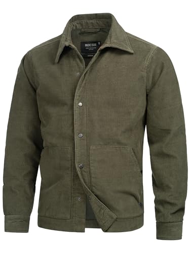 Indicode Herren INKorbits Cordjacke mit Knopfleiste | Herrenjacke Übergangsjacke Hemd-Jacke für Männer Army XXL Indicode Herren INKorbits Cordjacke mit Knopfleiste | Herrenjacke Übergangsjacke Hemd-Jacke für Männer Army XXL von Indicode