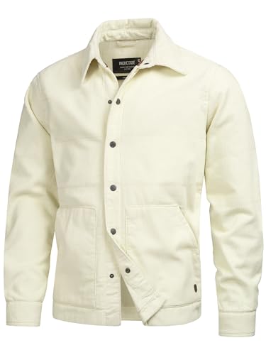 Indicode Herren INKorbits Cordjacke mit Knopfleiste | Herrenjacke Übergangsjacke Hemd-Jacke für Männer White Asparagus, XXL Indicode Herren INKorbits Cordjacke mit Knopfleiste | Herrenjacke Übergangsjacke Hemd-Jacke für Männer White Asparagus, XXL von Indicode