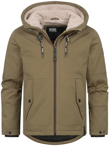 Indicode Herren INKylian Winterjacke mit Kapuze gefüttert | Herrenjacke Parka Jacke Männer Capers XXL von Indicode