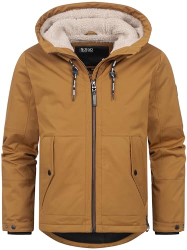 Indicode Herren INKylian Winterjacke mit Kapuze gefüttert | Herrenjacke Parka Jacke Männer Rubber, XL von Indicode