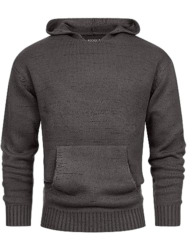Indicode Herren INLedger Strickpullover mit Kapuze | Herrenpullover Pulli Hoodie Cardigan Männer Charcoal Mix XXL Indicode Herren INLedger Strickpullover mit Kapuze | Herrenpullover Pulli Hoodie Cardigan Männer Charcoal Mix XXL von Indicode