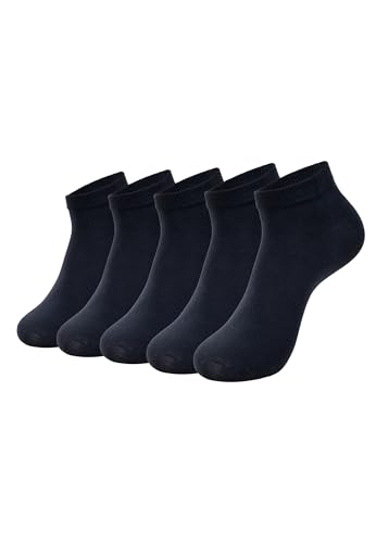 Indicode Herren INLiotta 5er Pack Sneaker Socken | 5 Paar Strümpfe für Männer Socks Black, 43/46 von Indicode