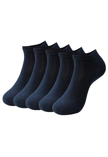 Indicode Herren INLiotta 5er Pack Sneaker Socken | 5 Paar Strümpfe für Männer Socks Navy, 43/46 von Indicode