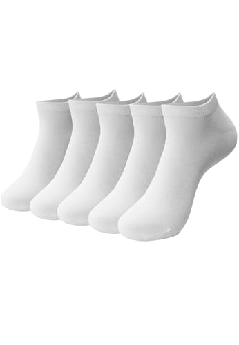 Indicode Herren INLiotta 5er Pack Sneaker Socken | 5 Paar Strümpfe für Männer Socks White, 43/46 von Indicode