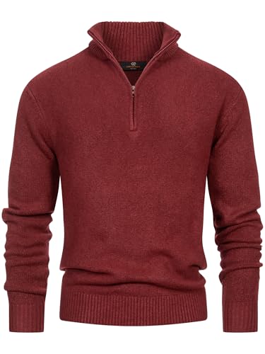Indicode Herren INLokant Strickpullover mit Stehkragen | Feinstrick-Pulli für Männer Wine XXL Indicode Herren INLokant Strickpullover mit Stehkragen | Feinstrick-Pulli für Männer Wine XXL von Indicode
