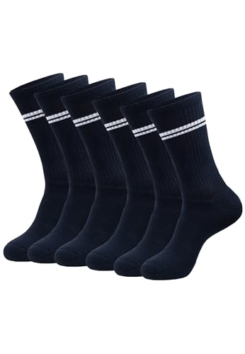 Indicode Herren INLouis 6er Pack Sportsocken | 6 Paar Herrensocken - Strümpfe für Männer Navy, 43/46 von Indicode