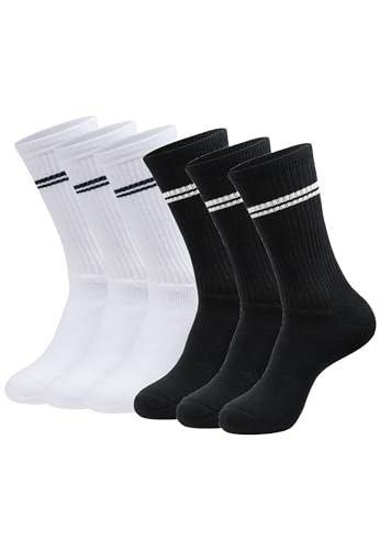 Indicode Herren INLouis 6er Pack Sportsocken | 6 Paar Herrensocken - Strümpfe für Männer White/Black 43/46 von Indicode