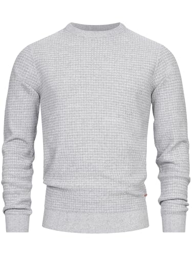 Indicode Herren INLourdes Pullover mit Rundhals-Ausschnitt | Herrenpulli Strickpullover Männer Lt Grey Mix XL von Indicode