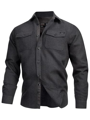 Indicode Herren INLui Langarm-Hemd mit Zwei Brust-Taschen und Knopfleiste | Herrenjacke Männer Charcoal Mix XL Indicode Herren INLui Langarm-Hemd mit Zwei Brust-Taschen und Knopfleiste | Herrenjacke Männer Charcoal Mix XL von Indicode