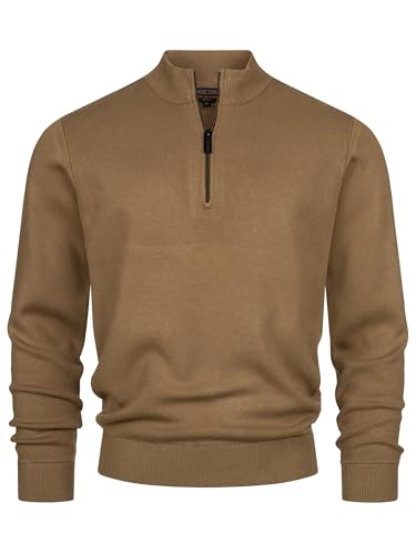 Indicode Herren INLukas Strickpullover mit Stehkragen | Cardigan Herrenpulli Sweater Männer Otter, XL von Indicode