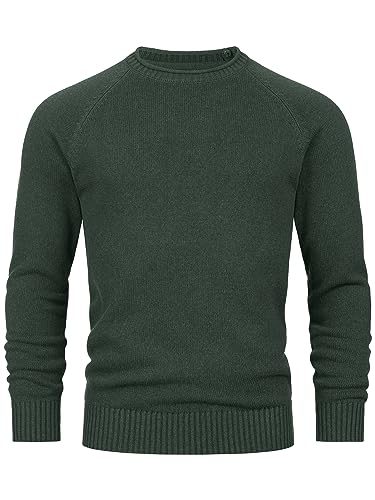 Indicode Herren INMassum Feinstrickpullover mit Rundhals-Ausschnitt | Strickpullover aus Baumwolle Army XXL Indicode Herren INMassum Feinstrickpullover mit Rundhals-Ausschnitt | Strickpullover aus Baumwolle Army XXL von Indicode