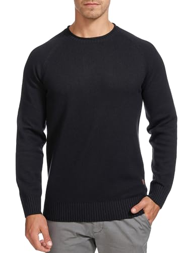 Indicode Herren INMassum Feinstrickpullover mit Rundhals-Ausschnitt | Strickpullover aus Baumwolle Black XXL von Indicode