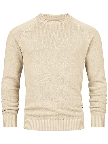 Indicode Herren INMassum Feinstrickpullover mit Rundhals-Ausschnitt | Strickpullover aus Baumwolle Irish Cream XXL Indicode Herren INMassum Feinstrickpullover mit Rundhals-Ausschnitt | Strickpullover aus Baumwolle Irish Cream XXL von Indicode
