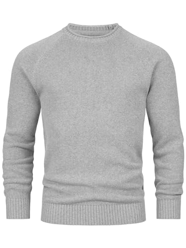 Indicode Herren INMassum Feinstrickpullover mit Rundhals-Ausschnitt | Strickpullover aus Baumwolle Lt Grey Mix M Indicode Herren INMassum Feinstrickpullover mit Rundhals-Ausschnitt | Strickpullover aus Baumwolle Lt Grey Mix M von Indicode