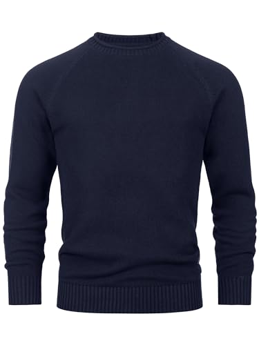 Indicode Herren INMassum Feinstrickpullover mit Rundhals-Ausschnitt | Strickpullover aus Baumwolle Navy L Indicode Herren INMassum Feinstrickpullover mit Rundhals-Ausschnitt | Strickpullover aus Baumwolle Navy L von Indicode