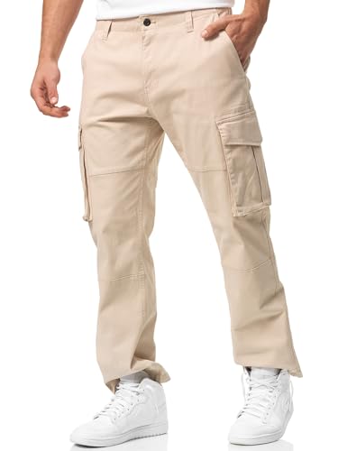 Indicode Herren INMauricio Cargohose aus 98% Baumwolle mit 6 Taschen | Freizeithose für Männer Fog XXL von Indicode