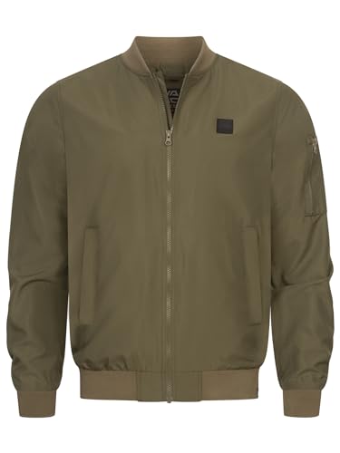 Indicode Herren INMaxim Bomberjacke mit Stehkragen & Reißverschluss | Übergangsjacke für Männer Army, M von Indicode
