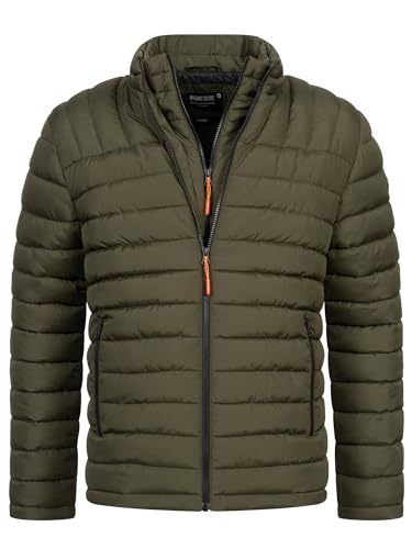 Indicode Herren INNash Steppjacke in Daunenjacken-Optik | Winterjacke Übergangsjacke Männer Army M von Indicode