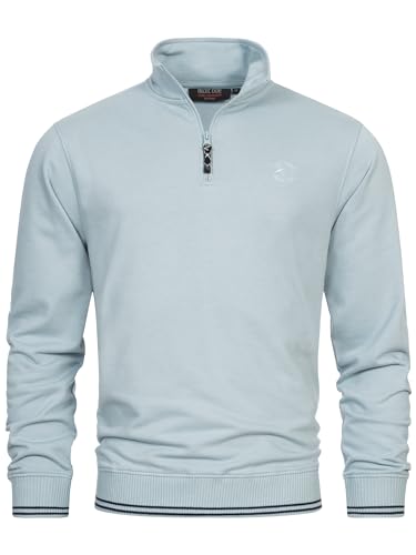 Indicode Herren INNate Sweatshirt mit Stehkragen und Reißverschluss | Herrenpulli für Männer Sky Way XXL von Indicode