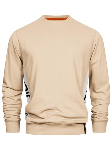 Indicode Herren INNilon Sweatshirt mit Rundhals| Herrensweatshirt Pulli Sweater Pullover Männer Irish Cream L Indicode Herren INNilon Sweatshirt mit Rundhals| Herrensweatshirt Pulli Sweater Pullover Männer Irish Cream L von Indicode
