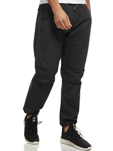 Indicode Herren INPaulino Stoffhose aus 98% Baumwolle | Herrenhose Freizeithose für Männer Black XL von Indicode