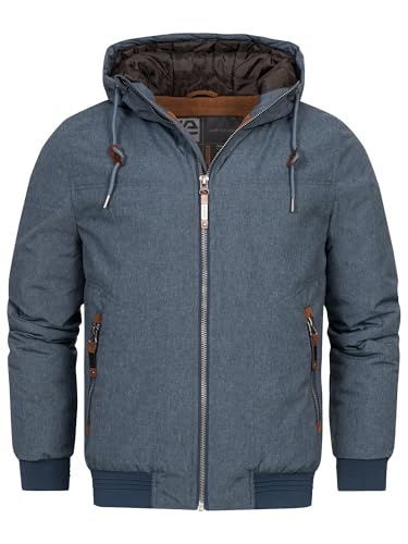 Indicode Herren INPeshastin Übergangsjacke mit Kapuze und Reißverschluss | Herrenjacke Navy, XL von Indicode