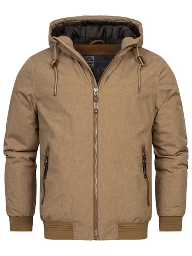 Indicode Herren INPeshastin Übergangsjacke mit Kapuze und Reißverschluss | Herrenjacke Otter, M von Indicode