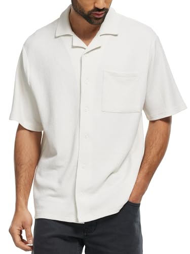 Indicode Herren INProvo Kurzarmhemd mit Kent-Kragen | Herrenhemd für Männer Offwhite, S von Indicode