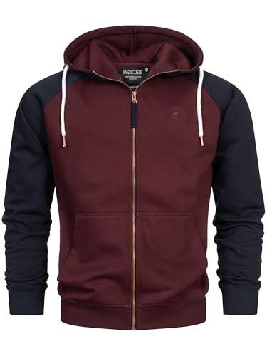 Indicode Herren INPulko Kapuzensweatjacke | Hoodie Kapuzenpullover Pulli für Männer Fudge, L von Indicode