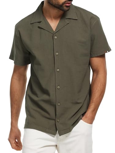 Indicode Herren INRycroft Kurzarm-Hemd aus 100% Baumwolle | Herrenhemd Männerhemd Army, XL Indicode Herren INRycroft Kurzarm-Hemd aus 100% Baumwolle | Herrenhemd Männerhemd Army, XL von Indicode