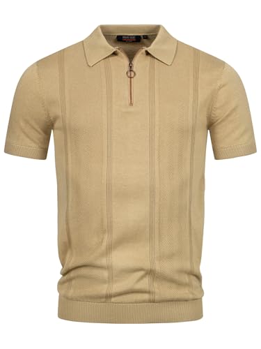 Indicode Herren INSago Poloshirt mit Reißverschluss | Herrenpoloshirt Polokragen Baumwollshirt Cornstalk, XL von Indicode