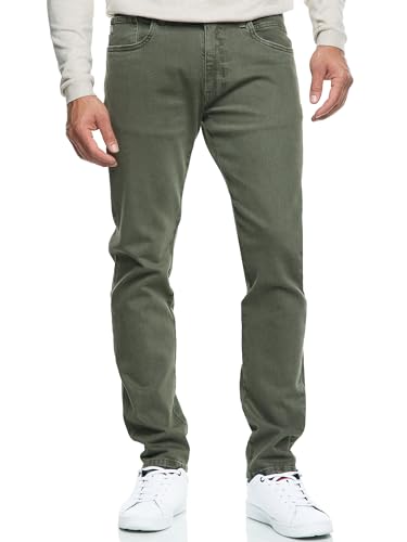 Indicode Herren INSamario Jeanshose aus 99% Baumwolle mit 5 Taschen | Denim Herrenjeans Army, 31/32 von Indicode