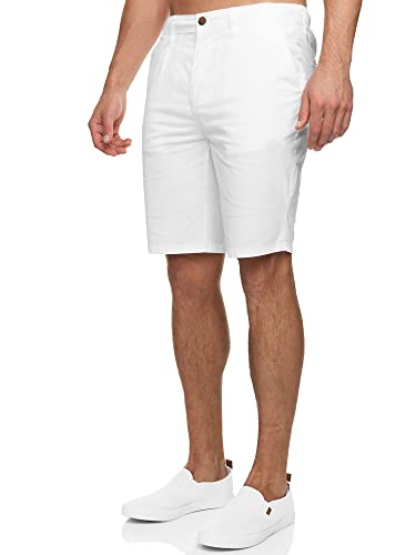 Indicode Herren INSan Chino Shorts mit 4 Taschen aus 98% Baumwolle | Bermuda Sommershorts für Männer Offwhite, XXL von Indicode